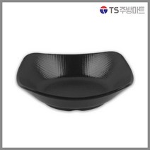 [돌산멜라민] 체크(흑) - 신사각찬기 (업소용그릇 멜라민그릇 예쁜그릇 식당접시 멜라민볼 멜라민찬기 검정색그릇), 1개, 블랙 3호 (DS-7899/7761)