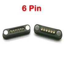 커넥터 3A 자기 포고 핀 6 위치 피치 2.2 MM 스프링로드 Pogopin 남성 여성 접촉 스트립 6Pin DC 전원 소켓