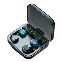 PYHO 초경량 블루투스 이어폰 무선 스포츠 방수 터치 이어폰 커플용, V5.1 블랙