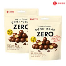 롯데 제로 크런치 초코볼 34g무배 초콜릿 간식 과자, 2개