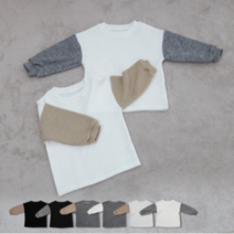 퍼니공장 유아 아동 주니어 봄 가을 소매 배색 긴팔 티셔츠