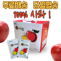 건강한 신선한 과일즙 사과엑기스 청송 어린이 아기 임산부 간식 맛난 꿀 사과즙 50포 100포, 100포(2박스)