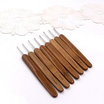 마미쏘잉/ 원목 코바늘 8종세트/ 면사 울사 레이스 모사겸용/ 레이스뜨기 가는바늘포함