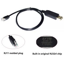 산업용 FTDI FT232RL 칩 USB-RJ11 RJ12 6P4C 어댑터 키엔스 KV PLC-PC 케이블 용 RS232 직렬 통신, 02 3.6M_01 FT231XS Chip