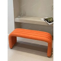 3줄 의자 김밥 유치원 가게 인테리어 의자 옷가게 의자 카페 의자, 오렌지 길이 120CM