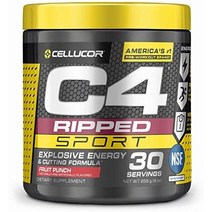 c4 찢어진 스포츠 프리 워크아웃 파우더 북극 스노우 콘 - 스포츠 인증 nsf + -, 과일 펀치찢어진 스포츠, 30인분1팩