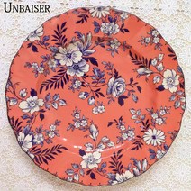 UNBAISER-존슨브라더스 접시 빈티지 플레이트 디저트 그릇 영국, 빨강 22cm