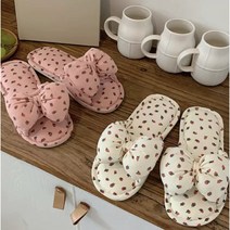 리본 딸기 실내화 슬리퍼 사무실 거실화 층간소음