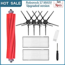 세척기 로보락 S7 MaxV /S7 프로 액세서리 샤오미 호환 로봇 진공 부품 먼지 가방 메인 사이드 브러시 Hepa 필터, [15] 5PCS