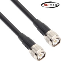 NETmate NMC-RG5901T RG-59 TNC-TNC 고주파 동축 케이블(주석도금 연동선/6합/75Ω) 1m