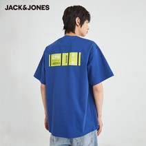 남성스포츠반팔티셔츠 JACKJONES 잭 존스다 가을 이지 트렌드 이니셜 오프셋 인쇄 트레이닝반팔티티셔츠 2580758367