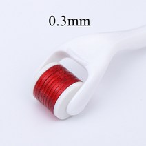 얼굴 마사지 기구 540 더마 롤러 마이크로 니들 0.20.250.3mm 길이 티타늄 dermoroller 얼굴 스킨 케어 바디 트리트먼트용 마이크로 미들 롤러, 0.3mm 흰색