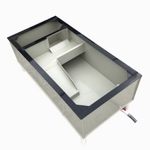 페닌슐라쿠터 거북이어항 청거북 사육장 배수 육지, E 블랙 122x60x39cm