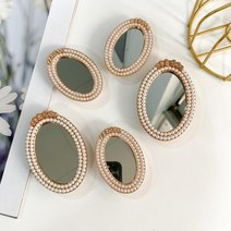 앤틱 거울 진주 그립톡 공주거울 펄 스마트톡 미러 보석 휴대폰 거치대, S