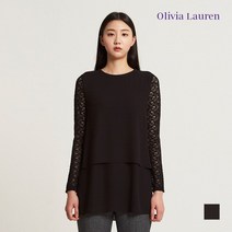 [올리비아로렌] [올리비아로렌] 레이스소매 블라우스형 티셔츠_VOCALWF7451