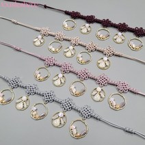 41번 한복 돌띠 비즈링 매듭띠 아동 남아 여아 유아 아기 아가 돌잔치 백일 술띠 한복허리띠 장신구 소품 악세사리