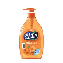 라이온 참그린 기름기 뽀드득 천혜향 주방세제 1kg 용기, 2개