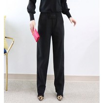 프린세스걸 고저스 블랙 루즈핏 울 카브라 밴딩 정장팬츠/슬랙스