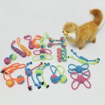 강아지 터그놀이 장난감 실타래 로프 이갈이, B-11 문어 로프(색상랜덤)