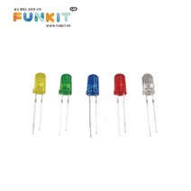 LED 3mm (흰색/노랑/파랑/빨강/초록), 빨강