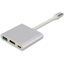 칼론 3IN1 HDMI C타입 USB 3.1 멀티 변환 컨버터, KC-HG02(실버)