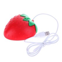 컴퓨터조립 USB 유선 마우스 1000 인치 당 점 3 버튼 LED 달콤한 빨간 딸기 과일 선물 광학 컴퓨터 PC 데스크탑, [01] 빨간, 한개옵션2