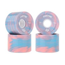 51mm x 70mm 4PC 스케이트 보드 휠 PU 크루저 롱 보드 교체 휠 베어링 PU 커버 프로텍터 그립 유지, 다중