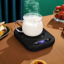난방 코스터 컵 히터 커피 머그잔 따뜻한 차 메이커 전기 핫 플레이트 우유, black with cup