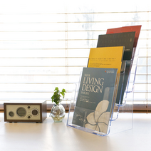 A4 카달로그꽂이 3단 4단 잡지 홍보물 광고물 카다로그 꽂이 거치대 진열대, 선택01_4579/A4꽂이(3단)