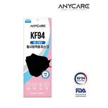 [애니케어 공식판매처] 애니케어 KF94 마스크 대형 화이트 블랙 1매