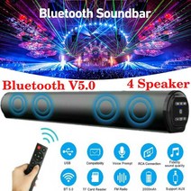 프로블루투스 5.0 PC TV 사운드 Bar 사운드바 Subwoofer Bass 홈 Theater 4 스피커, RGB Bluetooth Soundbar(cant be