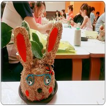 토끼 토피어리재료 미니화분 체험학습 공기정화, 돼지