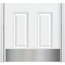 Deck the Door Decor | 도어 킥 플레이트 - 양극 산화 알루미늄 새틴 니켈 나사 마운트 15.2cm x 76.2cm6x30인치 497984