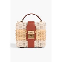 MARK CROSS Harley leather-trimmed rattan tote142078
