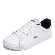 라코스테 카나비 에보 TRI 1 스니커즈 화이트네이비레드 여자 운동화 신발 739SFA0048-407