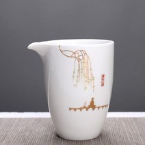 화이트 도자기 페어 컵 주전자 손으로 그린 차 메이커 쿵푸 Gongdao 머그잔 용품 280ml, 05