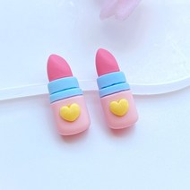 귀여운 레진 일상 용품 플랫 백 카보숑 스크랩북 헤어 보우 센터 장식 DIY 액세서리 10 개, [05] D