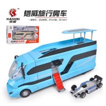 KAIWEI 합금 자동차 모델 캐러밴 버스형 캠핑카 모형 1799A, 1619A 투어링카 그린 -I01