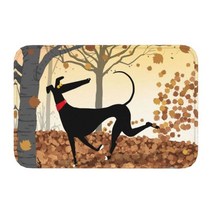 반려동물 드라이룸 강아지 고양이살바도르 달리 그레이하운드 lurcher 전면 도어 매트, 40cmx60cm, 4
