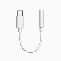 애드온 C타입 이어폰 변환 젠더 (3.5mm), 화이트 AA388, 1개