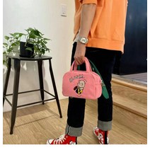 스누피 만화 자수 골덴 보부상 캔버스백 여성 핸드백 가방