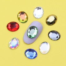 타원형 라인스톤 B타입 8x10mm 7개입, 수량, 골드 7개입