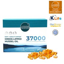 라이프스팬 뉴질랜드 초록입홍합 오일 37000mg 60캡슐, 60정, 180개