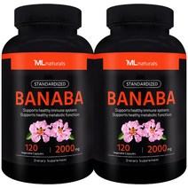 My Life 착한명품 신제품 마이라이프 내추럴스 표준화된 바나바 2000mg (코로솔산 2mg) 120정, 2개