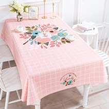 명품 식탁보 플라워스타일 테이블보 방수 린넨 MR FANTASY, 100X140, 산 꽃 키스
