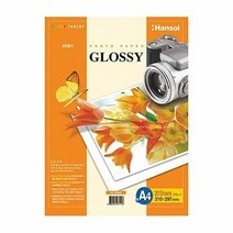 한솔 포토용지 210g A4 20매 사진인화용지 포토프린터용지 포토, 단품