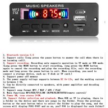 하이 핸즈프리 DC 5V 18V MP3 디코더 보드 50W 앰프 블루투스 자동차 플레이어 USB 녹음 모듈 FM AUX 라디오 스피커, 6V-12V 3