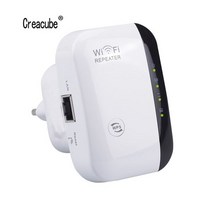 와이파이증폭기 인터넷 증폭기 wifi 익스텐더 복층 Creacube 300M WiFi 리피터 무선 부스터 Wifi 범위 확장기 Wi-Fi 긴 신호 더 강력한 2.4G Repiter, 소매 상자 포함_화이트 | 미국 플러그