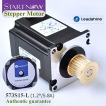 스테퍼모터 소형모터 펌프 Leadshine 스테퍼 모터 573S15-L 5.8A 3 상 동기 풀리 포함 6 와이어 축 직경 8, 01 573S15-L With Pulley