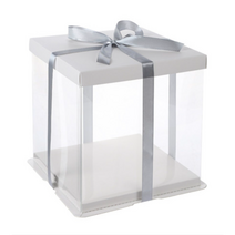 투명 쉬폰 케이크상자 1호, 혼합색상, 30개